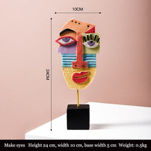 Sculptures Abstract Statue Ornaments Home Modern Statue Vase Figurines For Interior Abstract Face Art Ornament Nordic Crafts acacuss