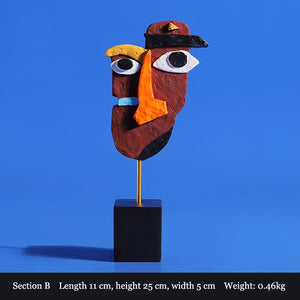 Sculptures Abstract Statue Ornaments Home Modern Statue Vase Figurines For Interior Abstract Face Art Ornament Nordic Crafts acacuss