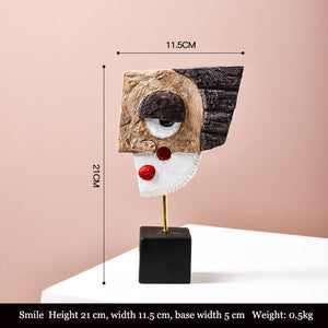 Sculptures Abstract Statue Ornaments Home Modern Statue Vase Figurines For Interior Abstract Face Art Ornament Nordic Crafts acacuss