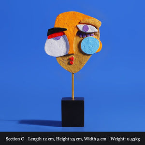 Sculptures Abstract Statue Ornaments Home Modern Statue Vase Figurines For Interior Abstract Face Art Ornament Nordic Crafts acacuss