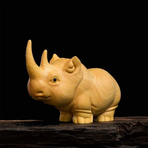 Sculptures And Figurines For Interior Cute Wood Carving Animals Statue Decoration Ornaments For Home Luxury Desk Accessories acacuss