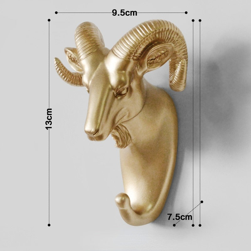 Wandhaken, Tierkopf-Rack, Mantelkappen, Wandaufhänger, Pferd, Giraffe, Elch, Elefant, Haken, dekoratives Dekor, Badezimmer-Accessoires