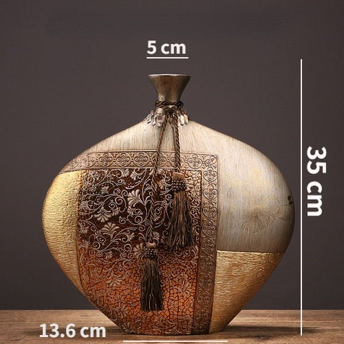 Neue Chinesische-stil Zu Hause Dekoration Keramik Vase Wohnzimmer Dekoration TV Schrank Veranda Modell Raum Dekoration Luxus Aufkleber