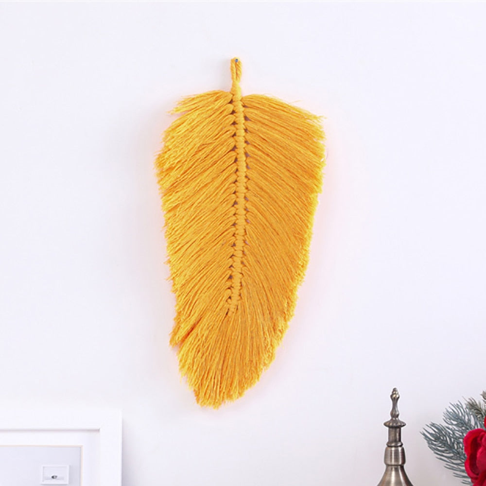 INS handgemachte Quasten Makramee Blätter Tapisserie nordischen Stil Tapisserie Wandbehang Spielzeug Kinderzimmer Dekor Home Kindergarten Boho Dekor