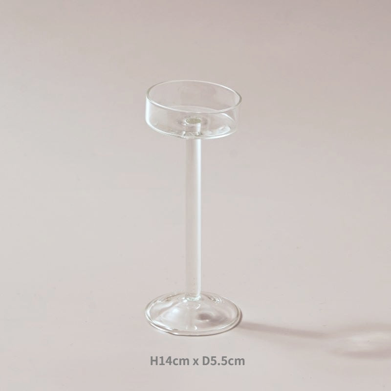 Glas-Kerzenhalter-Set, Teelichthalter, Heimdekoration, Hochzeit, Tischdekoration, Kristallhalter, Tischdekoration für den Esstisch