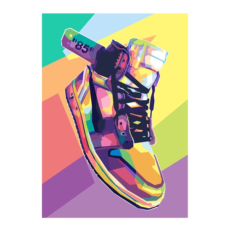 Straßen-Graffiti-Kunst, modische Turnschuhe, Poster, Leinwandgemälde und Drucke, moderne Wandkunst, Bilder für Wohnzimmer, Heimdekoration