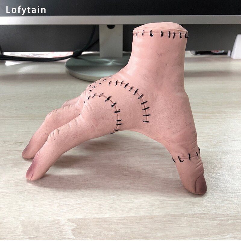Lofytain Halloween Horror Wednesday Hand from Addams Family Cosplay Latex تمثال المنزل ديكور الحرف Parts Party