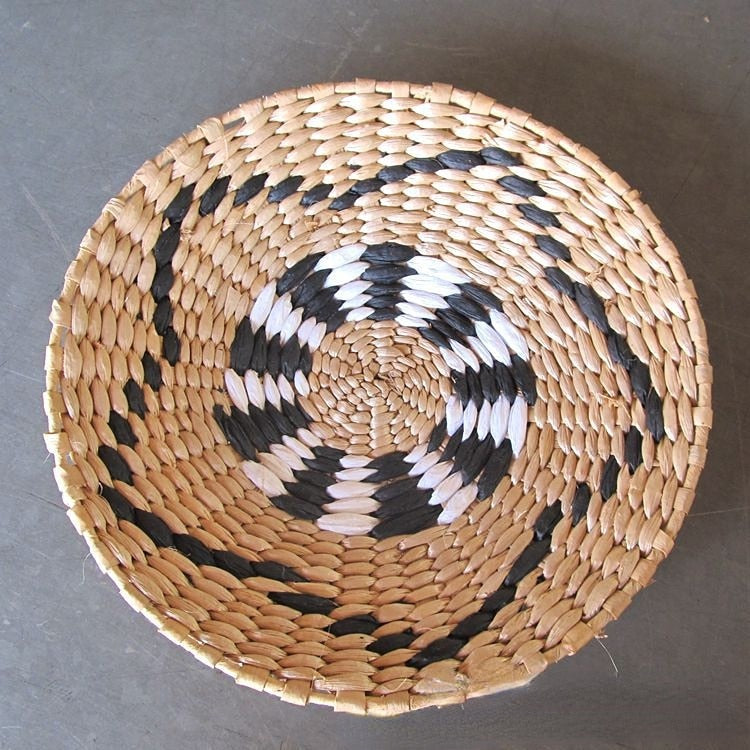 Wandteller aus Stroh im marokkanischen Stil, Hintergrunddekoration, Ethno-Stil, Wandbehang, Schlafzimmer, Sofa, Nachttisch, Heimdeko, 30 x 30 cm