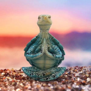 Sea Turtle Figurine Peacefulness Meditating Sea Turtle Statue Decorations for Buddha Zen Yoga Frog Garden Statue Ornament For acacuss