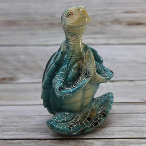 Sea Turtle Figurine Peacefulness Meditating Sea Turtle Statue Decorations for Buddha Zen Yoga Frog Garden Statue Ornament For acacuss