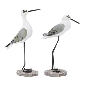 Seagull Bird Statue Figurine Nautical Ornament Sculpture Wooden Decor Beach Coastal Sea Figurines Statues Simulation Desktop acacuss