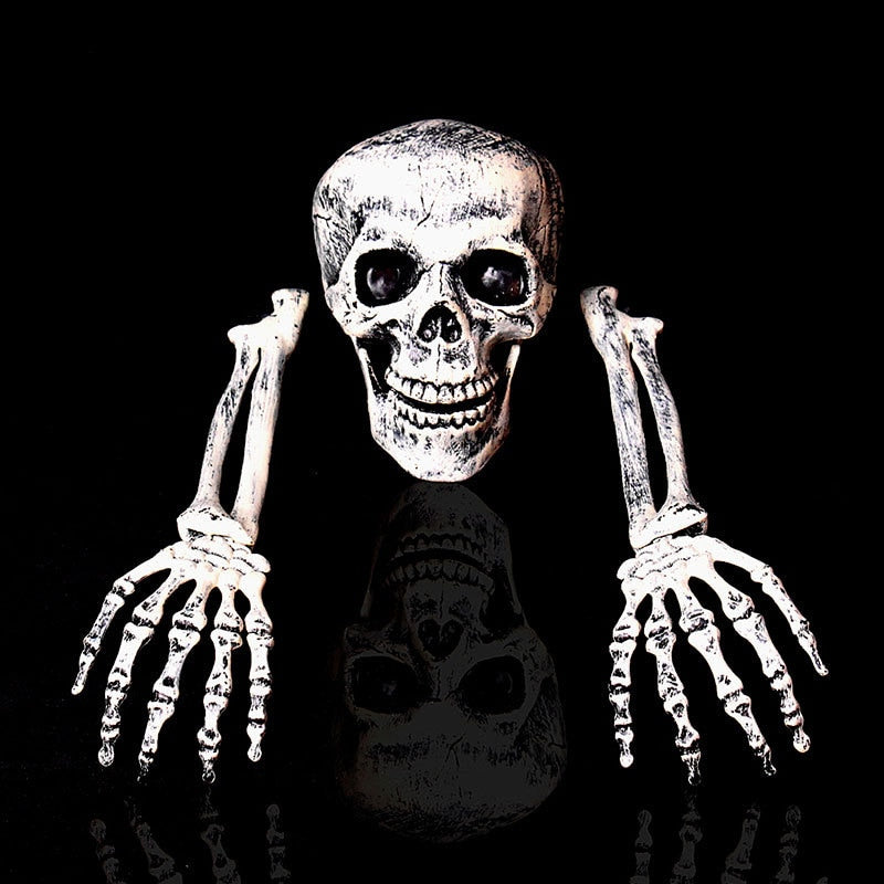 Halloween skeleton skull simulation skeleton hand bone garden lawn decoration haunted house horror Halloween Home Decoration2023
