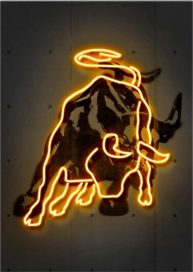 Neon Wandkunst Dekoration Malerei Ballon Hund Zebra Bull Hirsch Leinwand Malerei Tier Graffiti Poster für Bar Kinderzimmer Zimmer Dekor