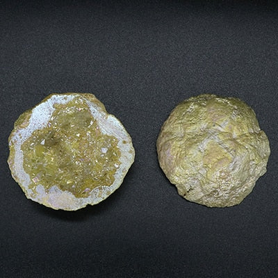 Natürlicher Achat, galvanisiert, bunt, Füllhorn, Reiki-Heilung, roher Kristall, Geode, Probe, Raumdekoration, Mineral, Heimdekoration