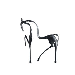 Simple Creative Metal Hollow Out Horse Desktop Ornament Animal Sculpture Living Room Decoration Abstract Crafts Home Decoration acacuss