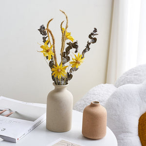 Simple Frosted Ceramic Vase Nordic Home Living Room Decoration Cachepot for Flowers Desk Table Decoration Wedding Decoration acacuss