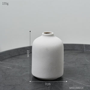 Simple Frosted Ceramic Vase Nordic Home Living Room Decoration Cachepot for Flowers Desk Table Decoration Wedding Decoration acacuss
