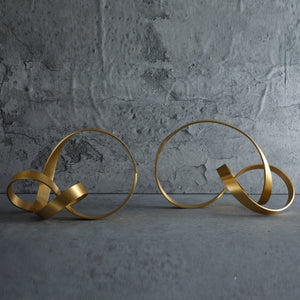 Simple Metal Gold Hollow Out Twist Art Ornament Irregular Living Room Ornament Desk Decoration Nordic Home Decor Accessories acacuss