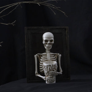Skeleton Candlestick Holder Halloween Skeleton Photo Frame Home Decoration Resin Wall Hanger Desktop Pendant LivingRoon Decora acacuss