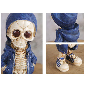Skull Doll Ornaments Resin Skull Model Ornament Home Decor Festival Atmosphere Arrangement Ghost Festival Decoration Props acacuss
