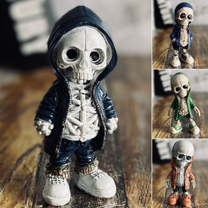 Skull Doll Ornaments Resin Skull Model Ornament Home Decor Festival Atmosphere Arrangement Ghost Festival Decoration Props acacuss