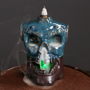 Skull Incense Burner Waterfall - acacuss