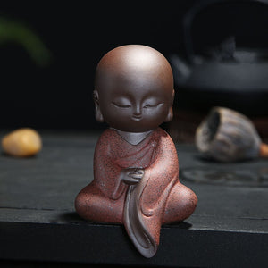 Small Buddha Statues Tathagata India Yoga Mandala Sculptures Ceramic Tea Ceremony Ornaments Gift Home Decor Monk Figurine acacuss