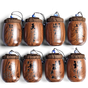 Small Purple Sand Tea Caddy Imitation Wood Grain Ceramic Jar Sealed Jar Storage Tank Tea Box Tea Container Tea Organizer Tea Can acacuss