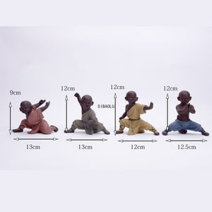 Small monk sculpture statue ceramic home decoration crafts Chinese style tea set sculpture Buddha statue best gift acacuss