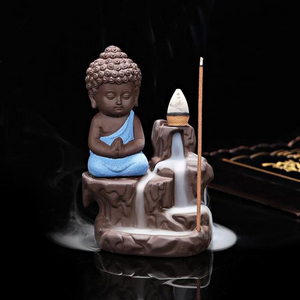 Smoke Waterfall Incense burner Buddha - acacuss