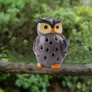 Solar Powered Owl Light Ceramic Light for Deck Yard Garden Home Pathway Landscape for Decoration Home Decor acacuss