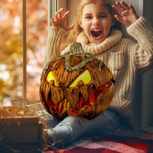 2023 New for Spirit Halloween Gourdo Animatronic,Halloween Rise and Fall Makes a Terrifying Sound Pumpkin Head,Halloween Decor acacuss