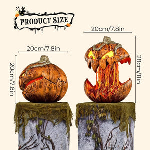 2023 New for Spirit Halloween Gourdo Animatronic,Halloween Rise and Fall Makes a Terrifying Sound Pumpkin Head,Halloween Decor acacuss