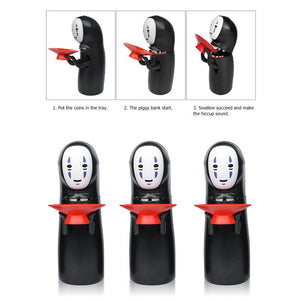 Spirited Away Kaonashi No-face Piggy Bank Toy Automatic Eaten Coin Bank Miyazaki Hayao Chihiro Figure Saving Money Box Kids Gift acacuss