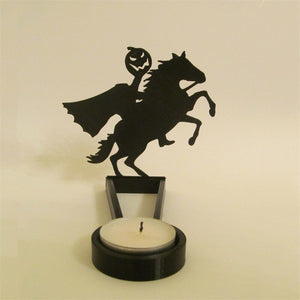 Spooktacular Halloween Shadow Decor Funny Candlestick with Skull Pumpkin Witch Desktop Decor Horror Spooky Decor 2023 Halloween acacuss