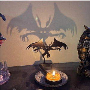 Spooktacular Halloween Shadow Decor Funny Candlestick with Skull Pumpkin Witch Desktop Decor Horror Spooky Decor 2023 Halloween acacuss