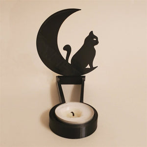 Spooktacular Halloween Shadow Decor Funny Candlestick with Skull Pumpkin Witch Desktop Decor Horror Spooky Decor 2023 Halloween acacuss