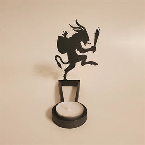 Spooktacular Halloween Shadow Decor Funny Candlestick with Skull Pumpkin Witch Desktop Decor Horror Spooky Decor 2023 Halloween acacuss