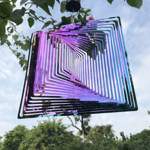 Square Wind Chimes Outdoor Garden Metal Hanging Decoration Nordic Home Pendant Feng Shui Wind Bell Carillon Aesthetic Room Decor acacuss
