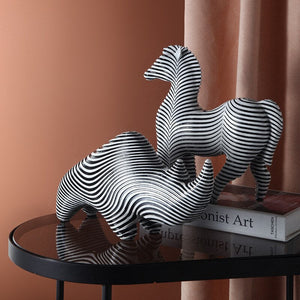 Statues Figurines Home Decor Room Resin Rhino Sculptures Figurines For Interior Room Ornaments Home Decor Art Craft Accessories acacuss