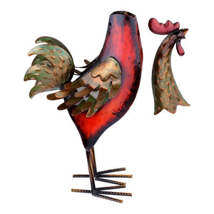 Statues Sculptures Iron Rooster Figurines Miniatures Metal Garden Statues Sculptures home decoration Handmade Crafts art acacuss