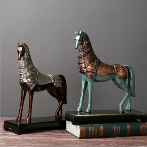 Strongwell Chinese Horse Statue Tang Tri-Color Glazed Ceramics Warhorse Sculpture Retro Home Office Desktop Decorations Gift acacuss