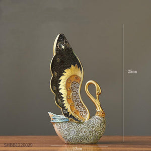 Swan Figurine Home Decoration Accessories for Living Room Resin Sculpture Art Luxury Wedding Decoration Statue easter Gift acacuss