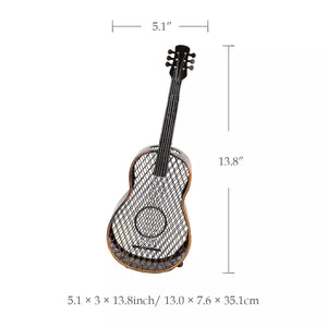 TOOARTS Guitar wine cork container Handcrafts Home decoration crafts vintage home decor Barware Ornament gifts storage rack acacuss