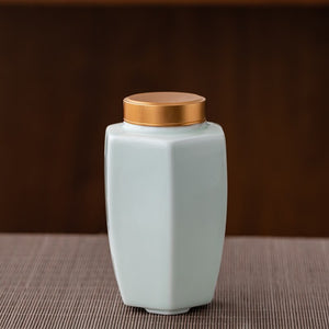 Tea Caddy Ceramic Jar Sealed Jar Moisture-proof Storage Tank Tea Box Tea Organizer Sugar Bowl Food Container Decorative Jars acacuss