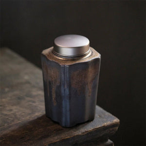 Tea Caddy Ceramic Stoneware Airtight Jar Large 1000 ml - acacuss