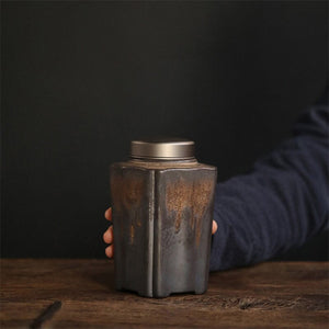 Tea Caddy Ceramic Stoneware Airtight Jar Large 1000 ml - acacuss