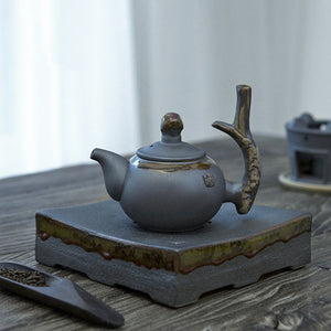 ACACUSS Tea-Ceramic Teapot Stump HANDMADE Chinese Tea Pot 240ml - Ceramic teapots tea kettle stump traditional chinese tea pot - ACACUSS