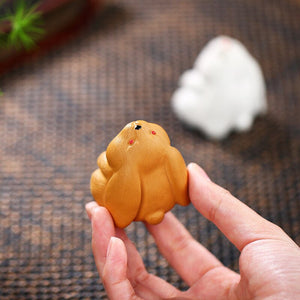 Tea Pet Zodiac Rabbit Tea Set Home Furnishings Sculpture Moon Rabbit Tea Accessories acacuss