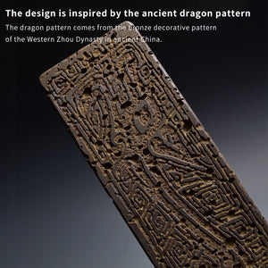 Tea Tray Natural Stone Plate Dragon Pattern Decoration Chinese Home Table Rectangular Office Accessorie Antiques Kungfu Teaware acacuss